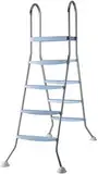 Gre AR11680 - rutschfeste Poolleiter für Aufstellpools, mit 4 Stufen, aus Edelstahl, Höhe 142 cm