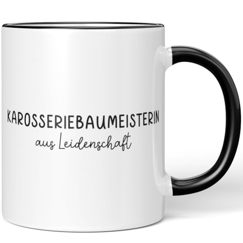JUNIWORDS Tasse, Karosseriebaumeisterin aus Leidenschaft, Schwarz (6646489)