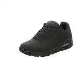 Skechers Herren Uno Stand On Air Sneaker, Black Durabuck Trim, 47.5 EU