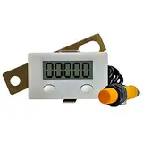 DIGITEN Punch Digital Zähler, 5-stelliger Zähler Totalizer mit magnetischem Induktionsschalter, elektronischer Tally-Zähler 0–9999 Digit Forward Digital Zähler, LCD Gauge Vorwärts Menschen Türzähler