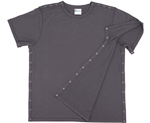 Hemd nach der Schulter – Herren – Damen – Unisex-Größen, GRAU, Mittel