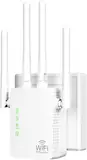WLAN-Extender-Signalverstärker für bis zu 5000 sq.ft und 55 Geräte, Verstärker mit großer Reichweite und Ethernet-Anschluss, Zugangspunkt, 1-Tasten-Einrichtung, Alexa-kompatibel
