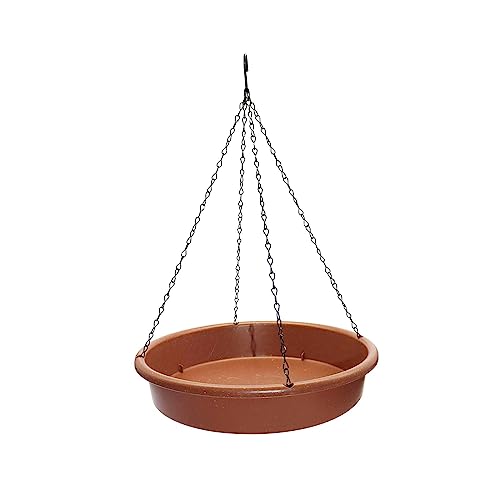 Baoblaze Vogeltränke mit Metallhaken, hängendem Vogelbad und Kette, Vogelwasserschale, Vogelfutterstation für Baumpapageien auf der Terrasse im Freien