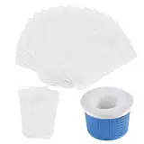 talifoca 20 Stück Pool-Skimmer-Socken, Pool-Filter-Socken, Pool-Skimmer-Filter, Pool-Skimmer-Socken, elastischer Nylon-Skimmer-Vorfilter, Pool-Skimmer-Socken-Weiß