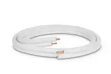 Kupferrohr-Kälterohr 1/4" + 3/8" / 15 m ohne Überwurfmuttern, auf Länge geschnitten, ideal für 9000/12000 BTU Geräte, fachkundige Beratung durch die Installationsfirma für jeden Käufer