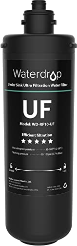 Waterdrop RF10-UF 0,01 Mikron Ersatz-Filterkartusche für 10UA/10UA-UF/10UB/10UB-UF unter der Spüle, reduziert Blei, Chlor, schlechten Geschmack und Geruch, hohe Kapazität