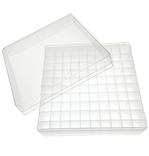 ZHIBANG Kunststoff-Aufbewahrungsboxen zum Einfrieren von 100 Positionen, Polypropylen, für 1,8 ml/2 ml Cryotube