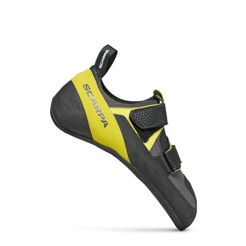 Scarpa Arpia V Gelb-Grau - Vielseitiger komfortabler Kletterschuh, Größe EU 43 - Farbe Shark - Yellow