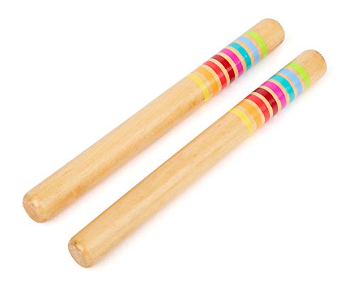 small foot Klangstäbe "Sound" aus Holz, Musikinstrument für Kinder, für Rhythmus- und Taktgefühl, ab 3 Jahren, 11496