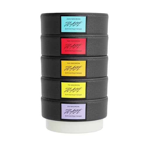 Bubble Bags 20L / 5 Gallonen – 5er Set für Eiswasser-Extraktion, Kräuterextraktion – Robustes 1680D Material, inkl. 25 Mikron Presssieb & Aufbewahrungsbeutel (5pcs Set)