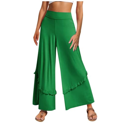 Sporthose für Damen, Kordelzug, elegant, Sport, Leder, Fußball, öffentliche professionelle Kleidung, schmale Passform, Body mit Taschen, kariert, Yoga, lockerer Brunch-Outfit für Frauen, grün, M
