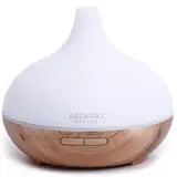 ASAKUKI 300ml Aroma Diffuser für Duftöle, Premium Ultraschall Luftbefeuchter Aromatherapie Öle Diffusor mit 7-farbigem LED-Licht, BPA-Free Schlafzimmer, Büro, Spa