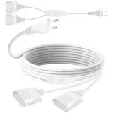GOMETY Verlängerungskabel: 2 Stück 2.2M Typ-C-Stecker Eurostecker auf Doppel Typ-C Euro Buchse, 250V/2.5A Steckdosenadapter Flach für TV PC Phone Monitor Lampe Haushaltsgeräte