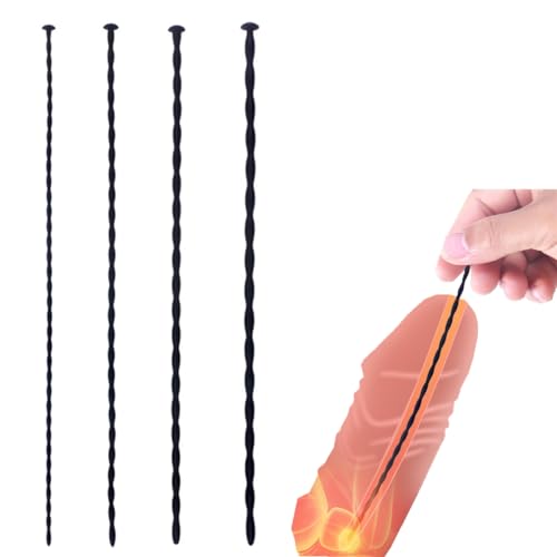 Dilator Harnröhre 4er Set, Silikon Perlen Penis Plug, Harnröhren Plug Männer, Katheter Harnröhre Mann, Männer Masturbation Harnröhren Plug Sexspielzeug für Männer