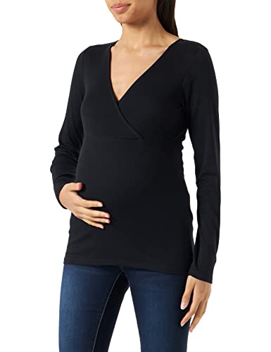 MAMALICIOUS Damen Mlemily Tess L/S Jrs Top 2f A., Schwarz, L