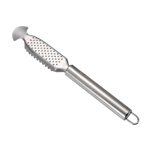 Vroxdrez Fischschuppen Entferner – 3-in-1 Edelstahl Fischschupper mit integrierter Bauchhöhlenreinigung, Rutschfester Griff, Ideal für schnelles und sauberes Arbeiten in der Küche