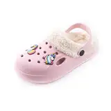 R-ISLAND Winter-Clogs für Kinder, Unisex, mit Futter, Größe 30-35, EVA, rutschfest, perfekt für Kinder und verhindert Kälte., Rosa, 33 EU