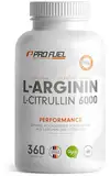 L-Arginin + L-Citrullin-Malat Kapseln 360x - optimal hochdosiert mit 6000 mg pro Tag aus L-Arginin (2400 mg) + L-Citrullin-Malat (3600 mg) - ohne Zusatzstoffe - laborgeprüft mit Zertifikat - vegan