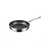 ZXSXDSAX Pfanne 304 Edelstahl Bratpfanne Non-Stick-Topf 2 8 cm Gebratener Steak-Topf-Saucepan doppelseitige Bienenwabe-Küchenutensilien