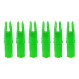 SHARROW 50 Stück Bogenschießen Pfeilnocke Pfeil Nocken Arrow Nocks Kunststoffnocke für ID 7.6mm Pfeilschäfte Carbonpfeil End Zubehör (Grün)