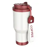 Kaffeebecher Thermo - Kaffeebecher To Go - Thermobecher Auslaufsicher 530ml Kaffeebecher Thermo aus Edelstahl 304, Doppelwandiger Isolierbecher für Heiß Kaltgetränke (Rot)