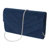 Voarge Damen Clutch, Wildleder Handtasche, Abendtasche Unterarmtasche Hochzeit Tasche Elegante Umschlag Crossbody Schultertasche kleine Umhängetasche