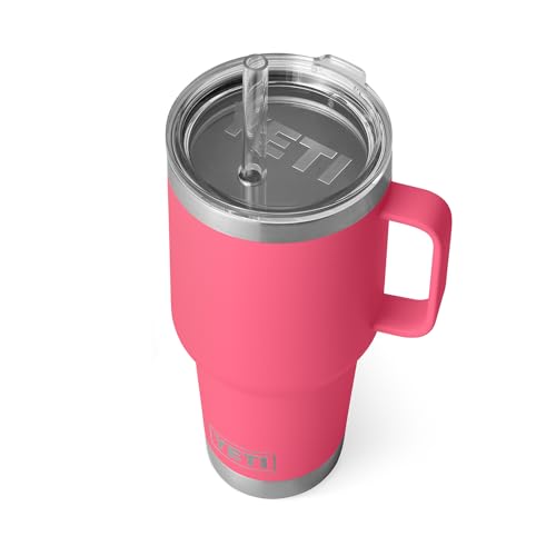 YETI Rambler Trinkhalmbecher, vakuumisoliert, Edelstahl, tropisches Rosa, 1000 ml