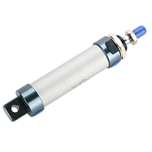 Pneumatischer Schlanker Luftzylinder, Single Rod Air Cylinder, 25mm Bohrung 50mm Hub Einzelstange Mini Pneumatikzylinder doppeltwirkend aus Aluminiumlegierung