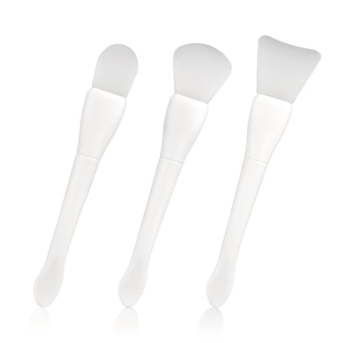 3stk Silikon-Gesichtsmaskenpinsel, Wachslöffelschaber Maskenpinsel-Applikator Siegelwachsstempelschaber Gesichtsmasken-Applikator Kerzenwachsschaber für Körperlotion Wachsstempel DIY