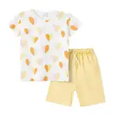 deiko Shorts und T-Shirt Set für Kinder | 100% Baumwolle gemustertes T-Shirt und Shorts Set for Jungen Kind Junge Maedchen Sommer Saison (Herzen, 4-5 Jahre)