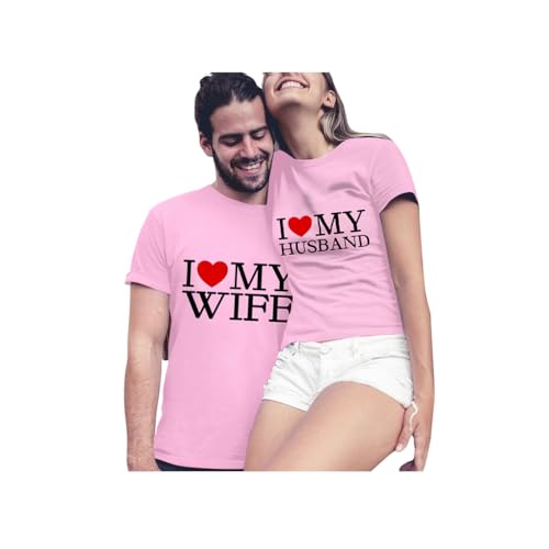 QWUVEDS Hochwertiges Partner Shirt - Lustiges bedrucktes T-Shirt - Partner Couple - Schlichtes Und Witziges Design Pärchen T-Shirt Für Couple T-Shirt Love Paar T-Shirt Liebe Geschenk 1 Stück