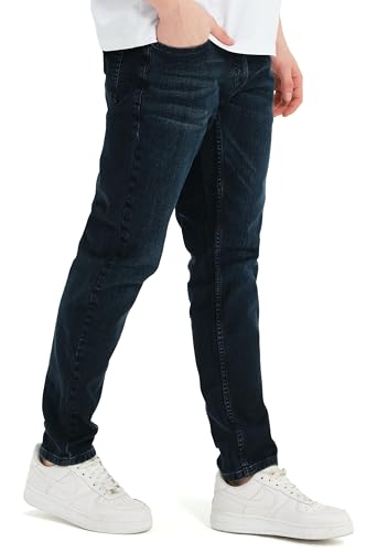 Smith & Solo Jeans Herren – Hosen Herren Stretch Slim Fit Jeanshose Jeans Slim Modern Männer Hose (Blau-Schwarz, 42W34L)