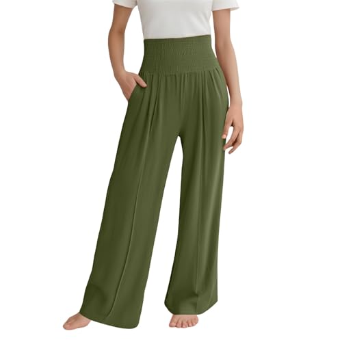 Generisch Trainingshose Kinder Lange Sommerhose Mädchen Leicht Elegant Stoffhose Casual Lose Leinenhose Einfarbig Mode Sommer Hose Baumwolle Leinen Strandhose