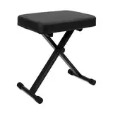 QWORK® Gepolsterter Klavierhocker Keyboardbank Klappbare, 40-50 cm Höhenverstellbare, 6 cm Dicker Polsterung