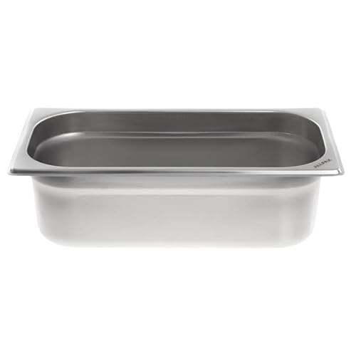 Allpax GN Behälter 1/3 Edelstahl - Höhe 100 mm - lebensmittelechter & hitzebeständiger Gastronormbehälter, zum Abtropfen oder als Gareinsatz im Chafing Dish