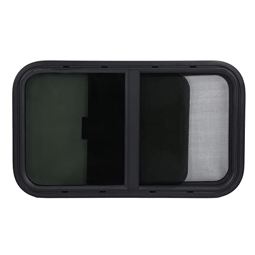 Wohnmobil-Schiebefenster, 730 X 435 Mm, Trailor, Horizontaler Seitenschieber, Fensterersatz mit Insektenschutz, Camper Getöntes Gehärtetes Glasfenster für Wohnmobile