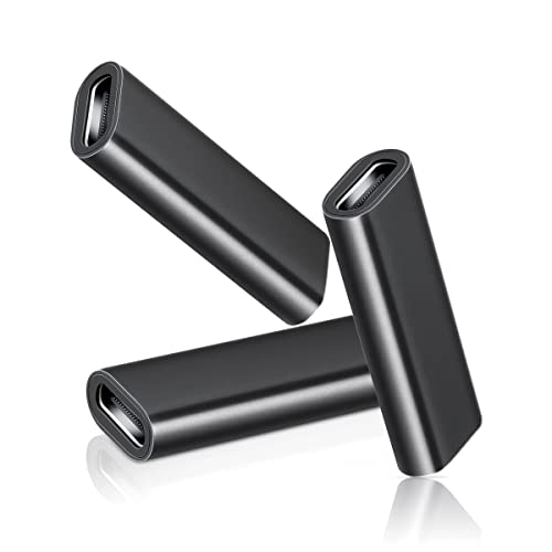 Basesailor USB-C Kupplung 3-Stück, USB C Buchse auf Buchse Adapter, USBC 3.1, 10 GBps, 100 W PD Verbinder für Typ-C-Kabel, Thunderbolt 3 kompatibler Verlängerungs stecker für MacBook, Laptop,Telefon