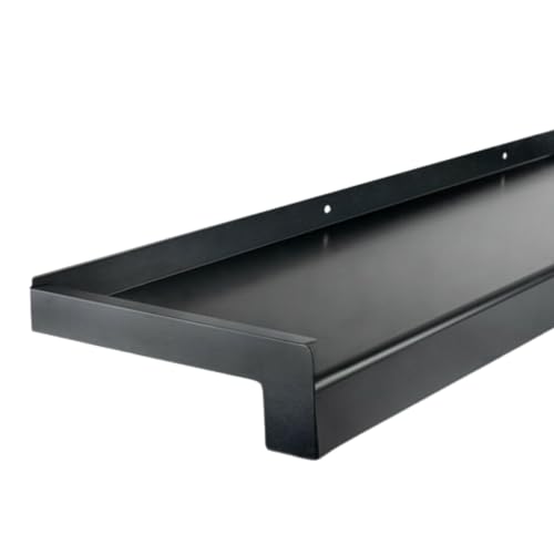 TJ Fensterbank Außen I 50 mm x 600 mm I Anthrazit RAL 7016 I Aluminium Fensterbrett mit Seitenabschluss I pflegeleichter & langlebiger Alu Fenstersims I pulverbeschichtete Außenfensterbank