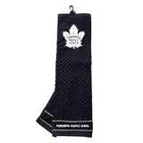 Team Golf NHL Toronto Maple Leafs Besticktes Golf-Handtuch, Besticktes Golf-Handtuch, Kariertes Scrubber-Design, gesticktes Logo