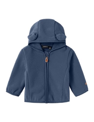 NAME IT Unisex Baby Nbnmeeko Fleece Jacket Jacke, Dark Denim, 74