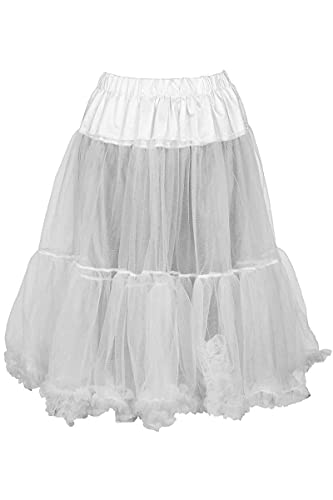 MarJo Damen Petticoat Dirndl weiß 65cm, Weiß, XS