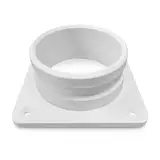 WENKTO® Flansch für Lüftungsrohr; Rohrflansch; Wandflansch ⌀ 30-220 mm weiß; Schraub-Flansch Rohrverbinder für Lüftungssysteme; Lüftungs-Wandflansch aus PLA-Kunststoff (Weiß, ⌀ 50 mm)