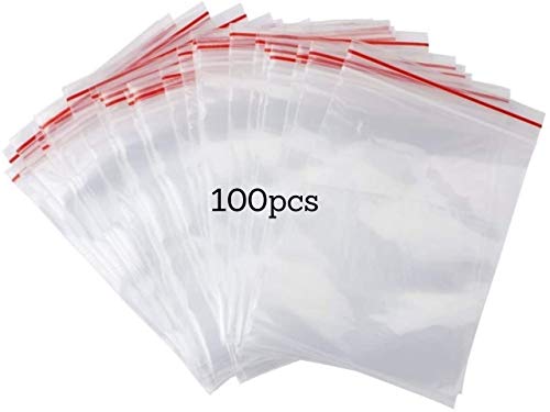 Pakico | 100 Plastikbeutel 6 x 8 cm Wiederverschließbare Durchsichtige | Dick und Haltbar | Verschlussbeutel | Kekstüten | Schmuckverpackungen | Lebensmittelbeutel | Kleine Ziplock-Beutel