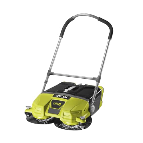 RYOBI 18 V ONE+ Akku-Kehrmaschine R18SW3-0 (Kehrbreite 53 cm, Kickschalter, Auffangbehälter 17 l, ohne Akku und Ladegerät im Karton), Grün