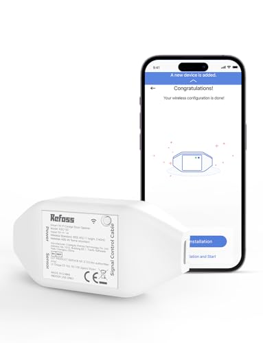 Refoss Smart Garagentoröffner WLAN Fernsteuerung mit App, Kompatibel mit Alexa, Google, Kein Hub erforderlich, 2,4GHz
