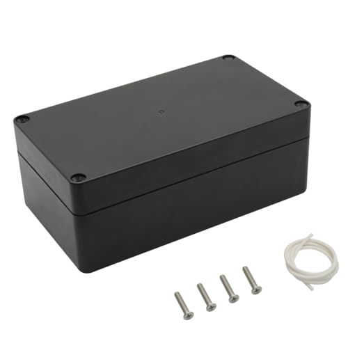 LeMotech Projekt Box ABS Kunststoff Verteilerkasten IP65 Wasserdicht Elektrische Boxen Universal Gehäuse Schwarz Außengröße 158x90x60mm(1 Stück)