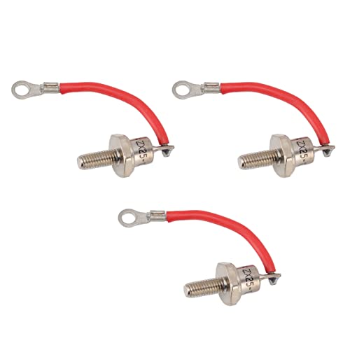 3PCS Dieselgeneratorteile Diode ZX25-12 mit Draht 25A - Zuverlässiger Elektrischer Inhalt für Verbesserte Generatorleistung (Positive rote Linie)