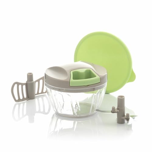 InnovaGoods V0103140 Mini-Zerkleinerer mit Spinop-Seil, ABS, PP, PS, Edelstahl, Mehrfarbig