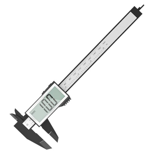 JZK 150 mm elektronischer digitaler Messschieber aus Kunststoff mit großem LCD-Bildschirm, 15 cm 6 Zoll metrische Zoll-Umrechnung, Tiefenmesser, Messwerkzeug für den Innendurchmesser