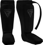 RDX Schienbeinschoner Kickboxen, Schienbeinschützer Thaiboxen Kampfsport Muay Thai MMA Spannschützer, Schienbeinschutz Polster Shin Guard Sparring, Herren Damen Fußschutz Kick Boxing Ausrüstung